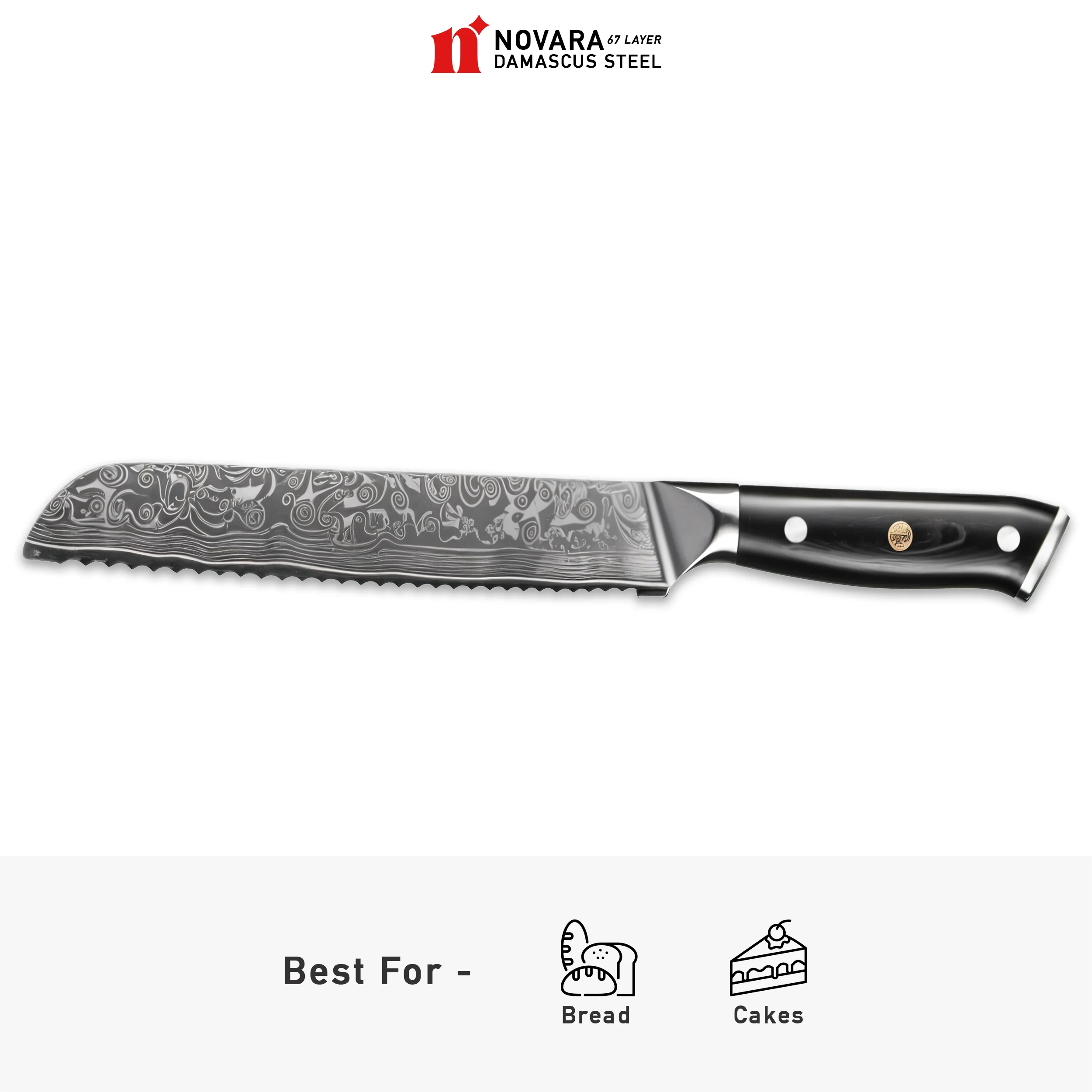 Novara Pro Black (プロブラック) - Damascus Steel Knives - Image 3