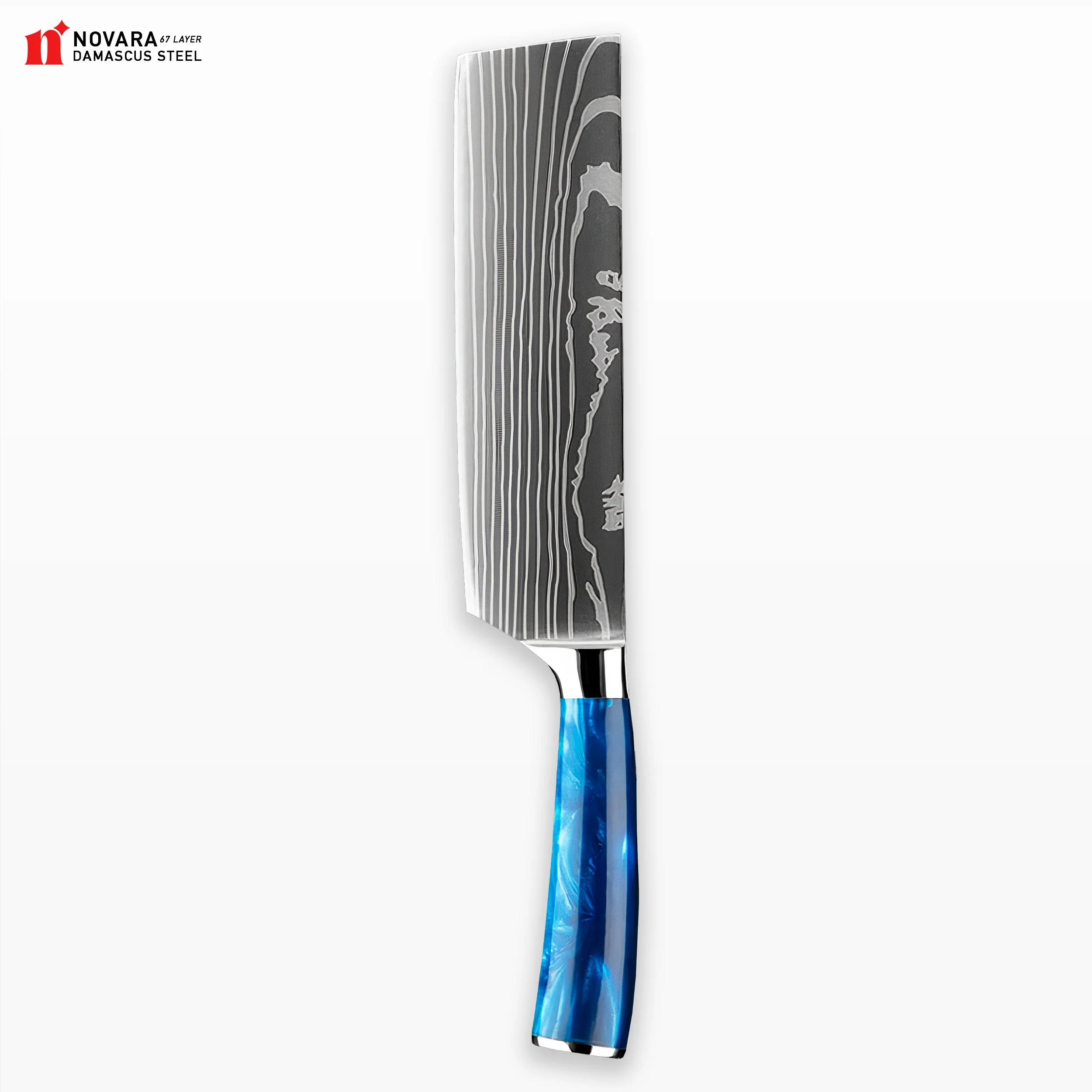 Novara Mottomo (最も青い) - Damascus Steel Knives - Image 5